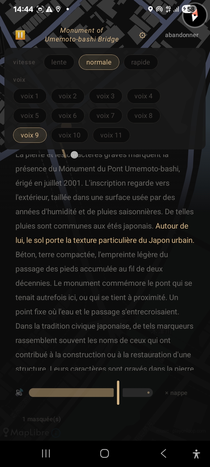 Réglage de la voix et de la vitesse
